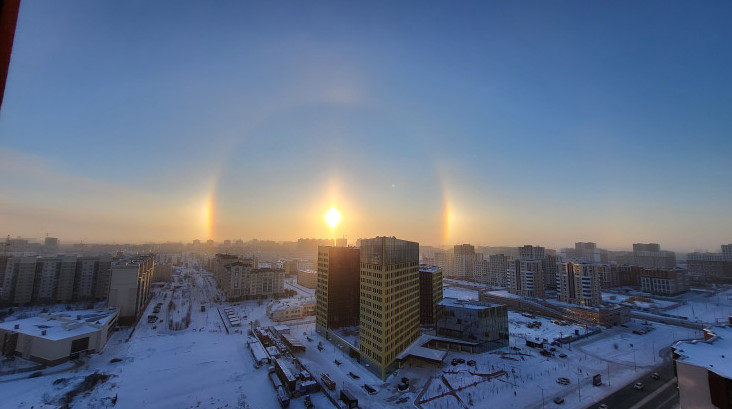 استانادا اياز سەبەبىنەن اسپاندا ەرەكشە قۇبىلىس بايقالدى