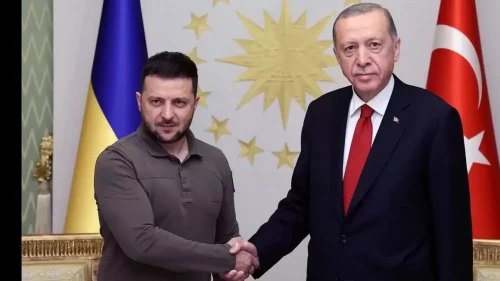 زەلەنسكي مەن ەردوعان كەزدەستى