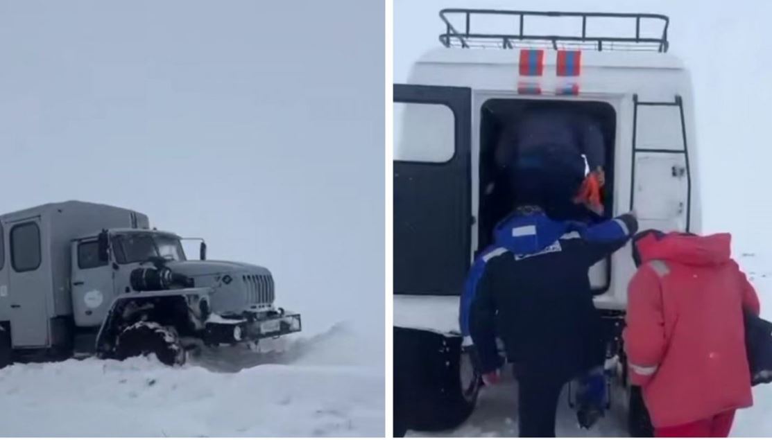 قار قۇرساۋىندا قالعان مۇنايشىلار قۇتقارىلدى