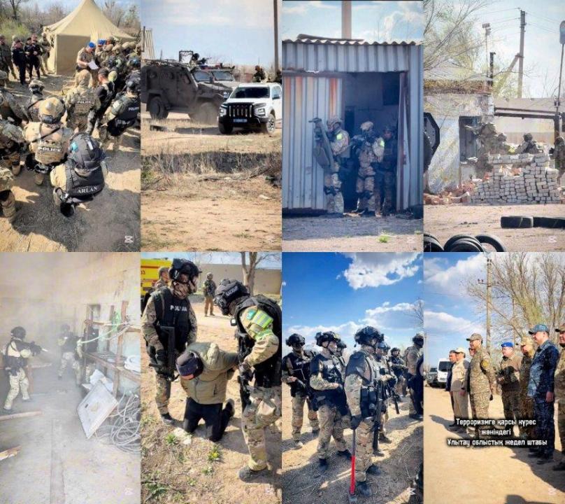 قوستاناي وبلىسىندا رەسپۋبليكالىق جەدەل تاكتيكالىق وقۋ-جاتتىعۋلارى ءوتىپ جاتىر