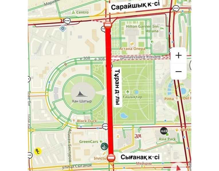 استانادا تۇران داڭعىلىنىڭ ءبىر بولىگى ۋاقىتشا جابىلدى