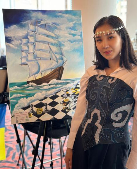 ەلوردالىق جاس سۋرەتشىلەر حالىقارالىق ونەر فەستيۆالىندە جەڭىمپاز اتاندى