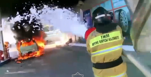 اقتوبەدەگى اۆتوگاز بەكەتىندە كولىك ورتەنىپ كەتتى