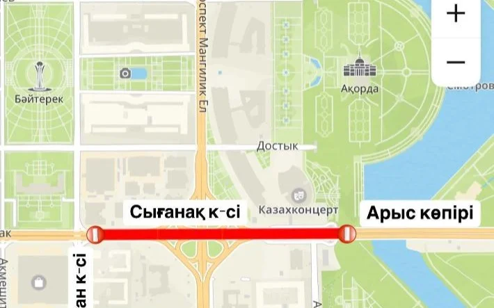 ەلوردادا سىعاناق كوشەسىنىڭ ءبىر بولىگى جابىلادى