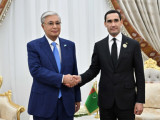 ق.توقاەۆ تۇرىكمەنستان پرەزيدەنتى سەردار بەردىمۇحامەدوۆپەن كەزدەستى