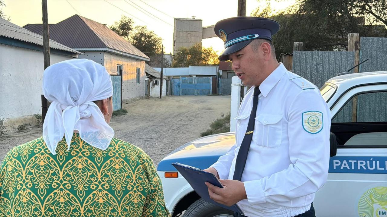 قىزىلوردادا ۋچاسكەلىك پوليتسيا ينسپەكتورلارى 16 مىڭنان استام ءۇيدى ارالادى