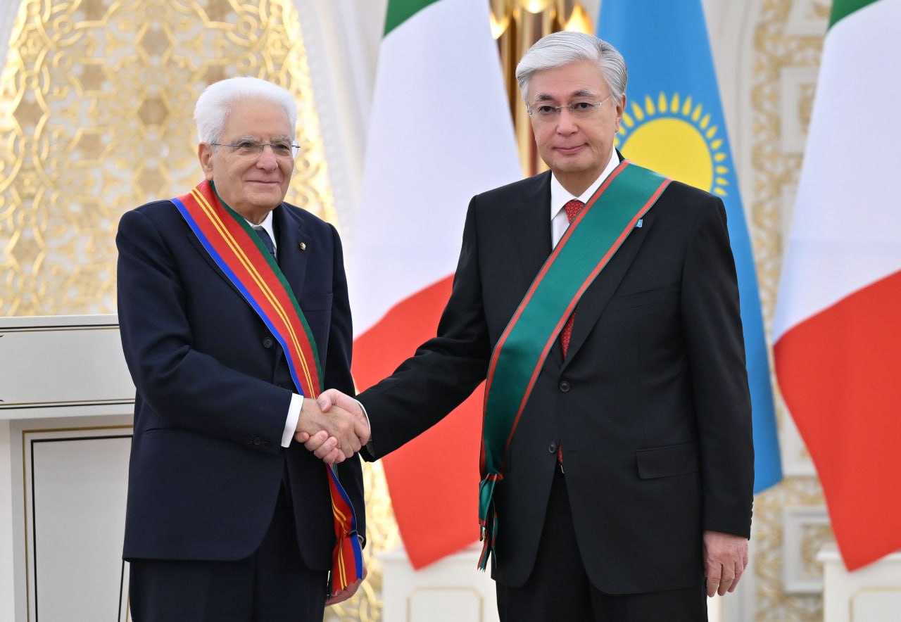 سەردجو ماتتارەللا قاسىم-جومارت توقاەۆقا يتاليانىڭ ەڭ جوعارى ناگراداسىن تاپسىردى