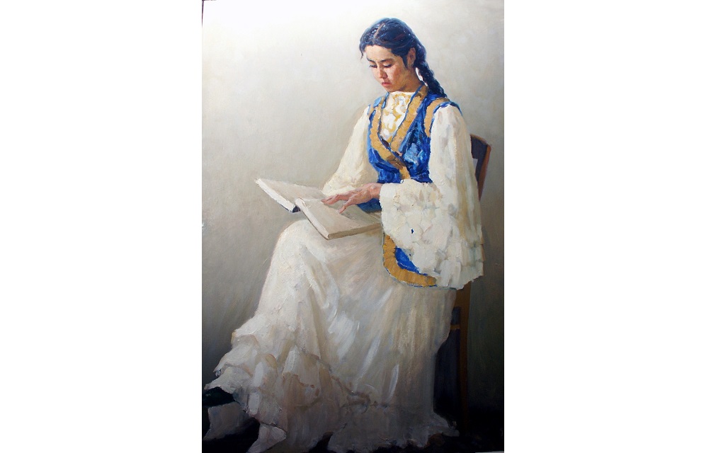 كىتاپ ۇستاعان قىز