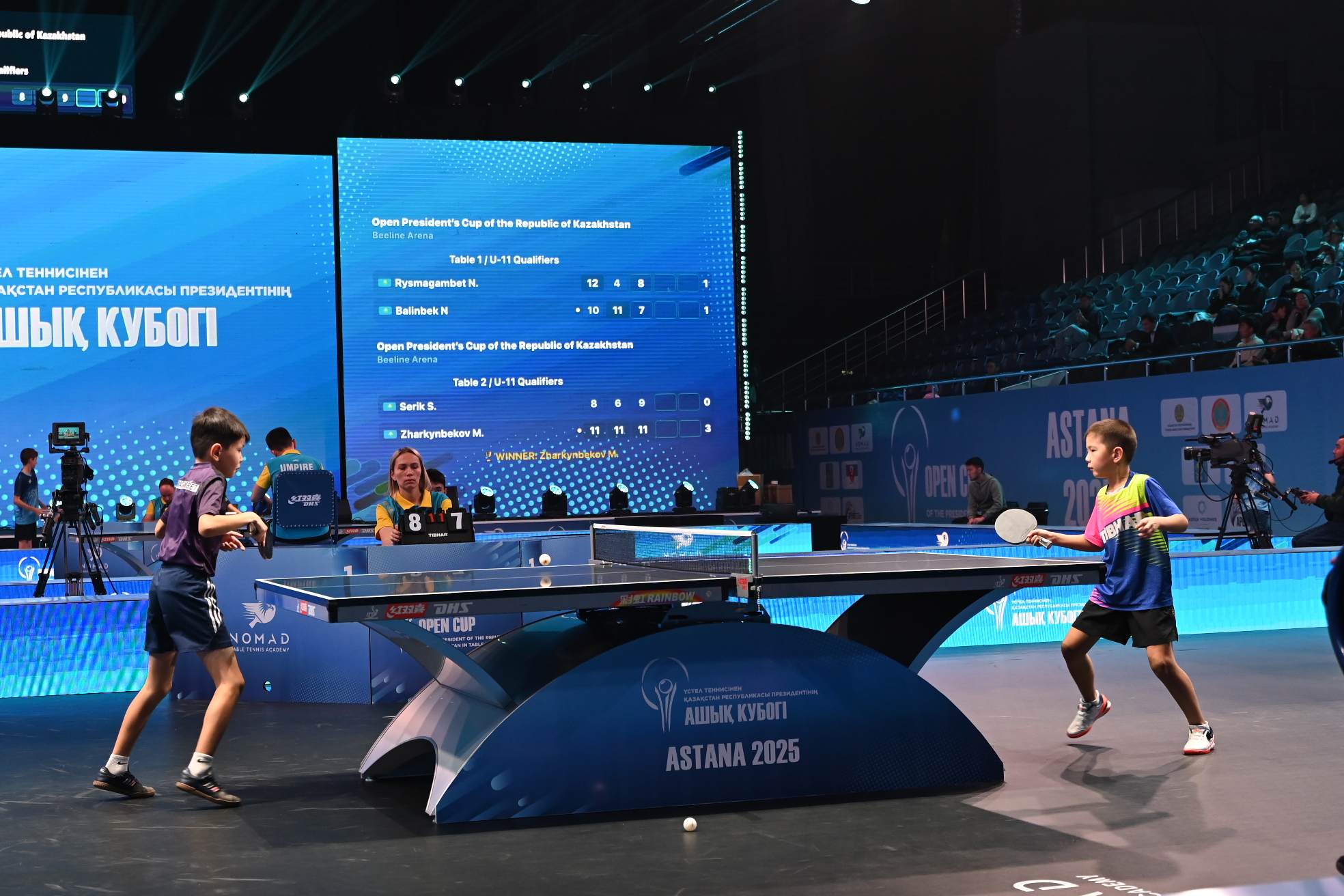 قر پرەزيدەنتىنىڭ ۇستەل تەننيسىنەن اشىق كۋبوگىنىڭ چەمپيوندارى انىقتالدى