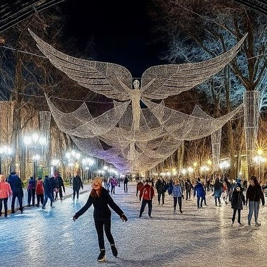 شىمكەنتتە اشىق اسپان استىنداعى مۇز ايدىندارى سالىنادى