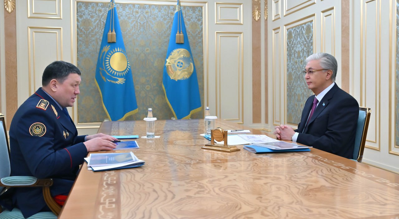 مەملەكەت باسشىسى ىشكى ىستەر ءمينيسترى ەرجان سادەنوۆتى قابىلدادى