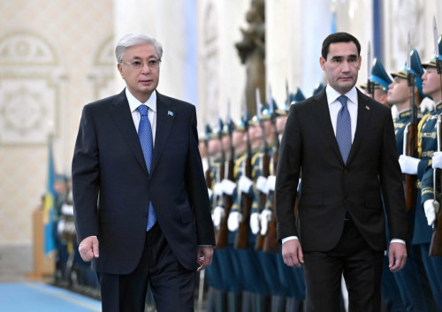 اقوردادا تۇرىكمەنستان پرەزيدەنتىن قارسى الۋ ءراسىمى ءوتتى