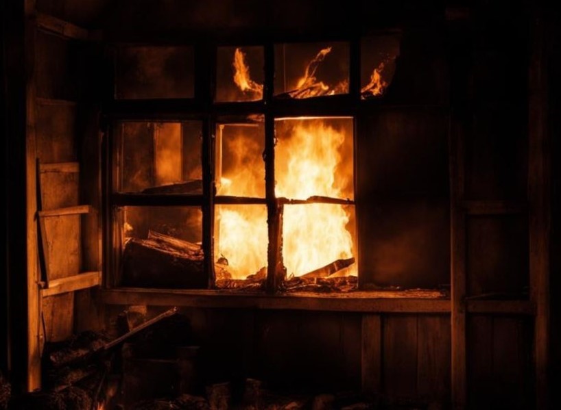 قوس قاباتتى ءۇيدىڭ توبەسىنەن ءورت شىقتى