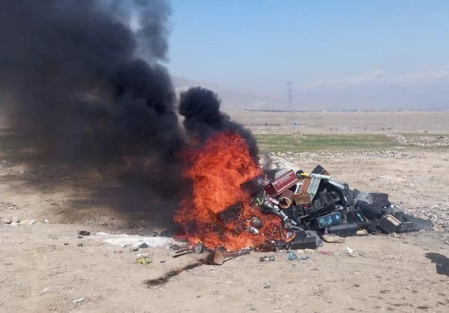 اۋعانستاندا 500-دەن استام مۋزىكالىق اسپاپ ادەيى ورتەلدى