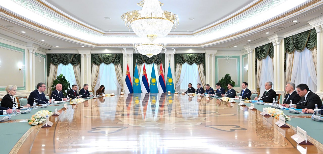 قازاقستان مەن سەربيا پرەزيدەنتتەرى كەڭەيتىلگەن قۇرامدا كەلىسسوز جۇرگىزدى