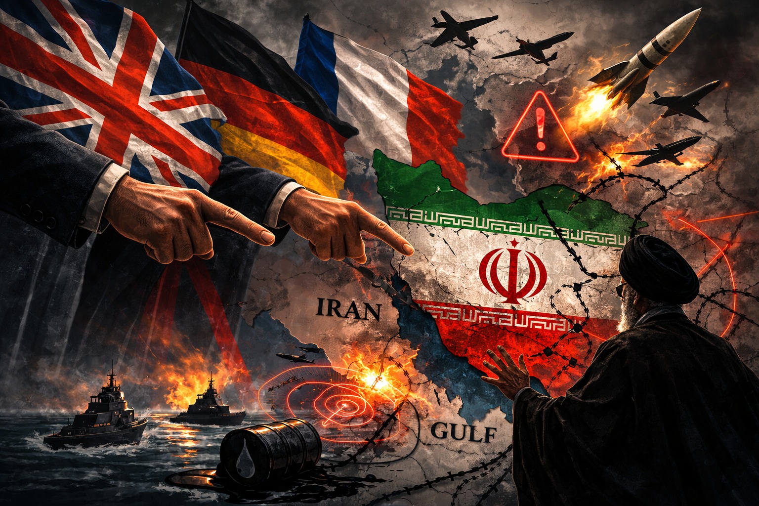  ۇلىبريتانيا, گەرمانيا جانە فرانتسيا يرانعا ەسكەرتۋ جاسادى