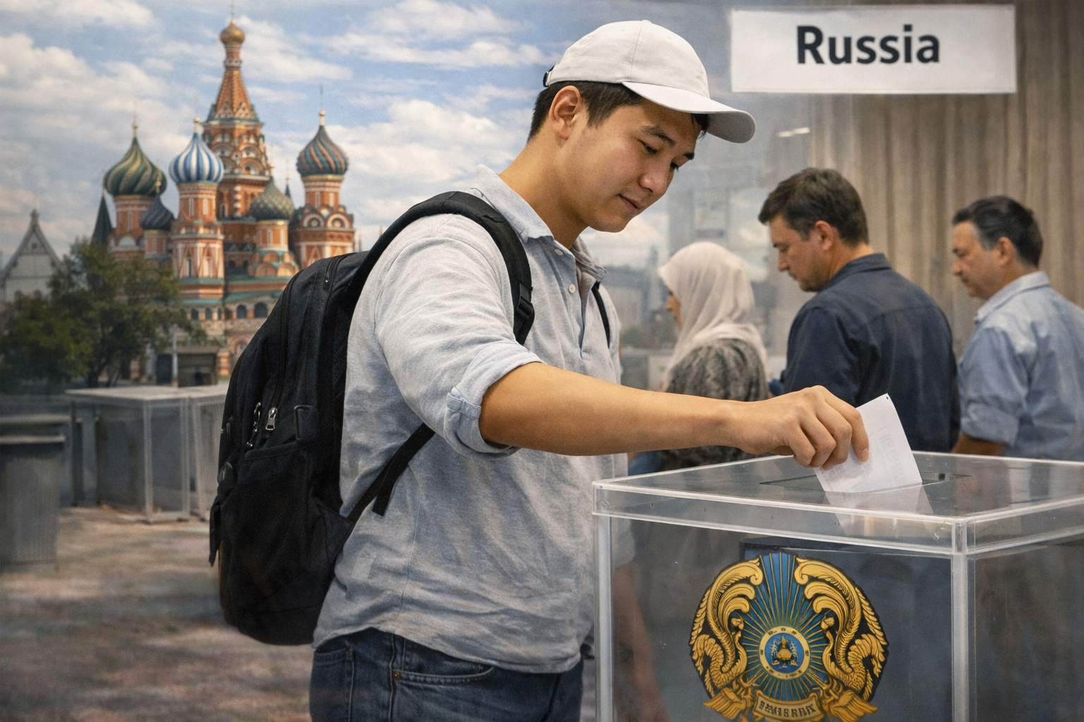 شەتەلدەگى ەل ازاماتتارى رەفەرەندۋمعا قاتىسىپ جاتىر