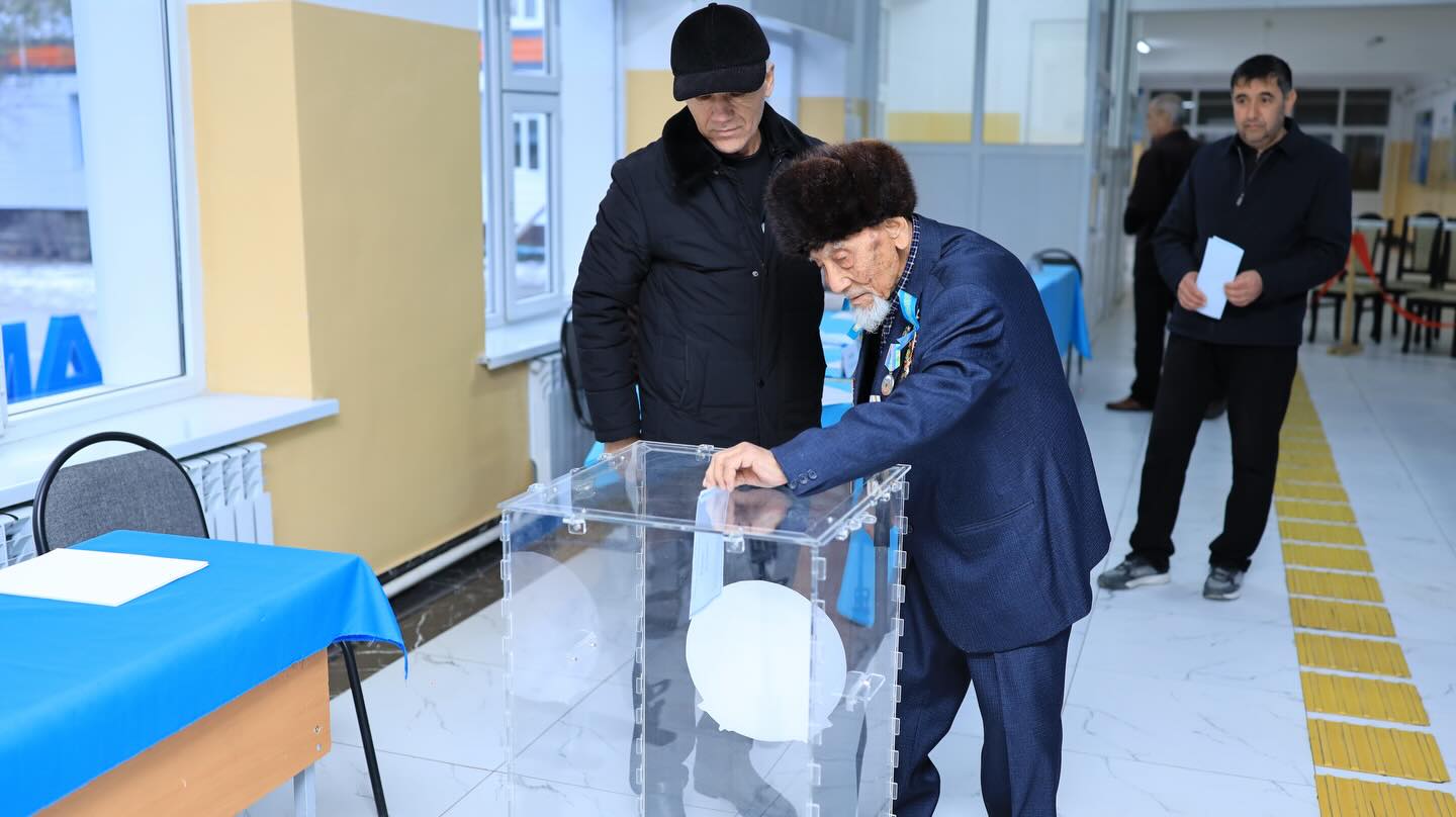 سايرام اۋدانىندا ءجۇز جاساعان قارت مايدانگەر داۋىس بەردى