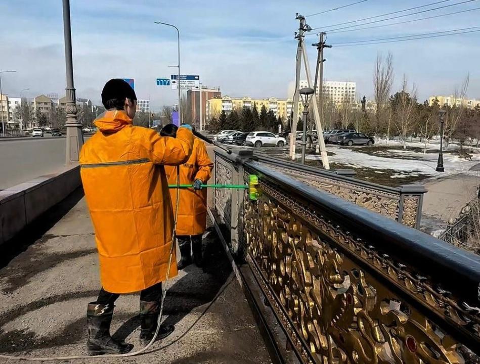 استانادا كوكتەمگى جالپى تازالىق جۇمىسى ءجۇرىپ جاتىر