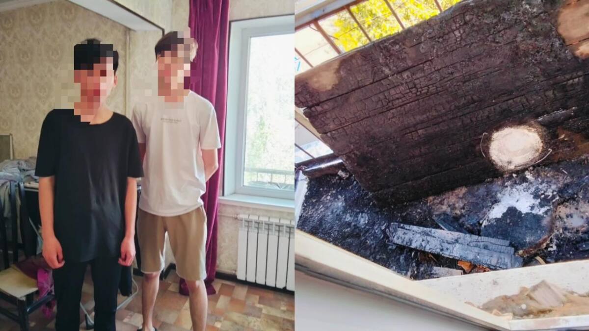 قىزىلوردادا پوليتسەي ورتەنىپ جاتقان ۇيدەن 2 بالانى الىپ شىقتى